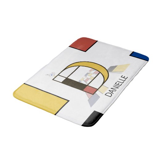 Ongelooflijk neoplasticisme Art Monogram. Brief D Badmat (Gekanteld)