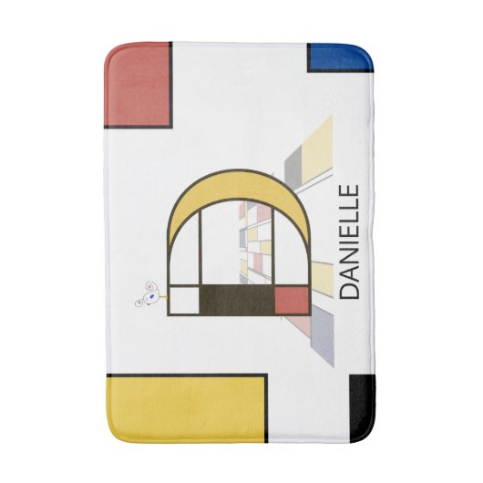 Ongelooflijk neoplasticisme Art Monogram. Brief D Badmat (Voorkant Verticaal)