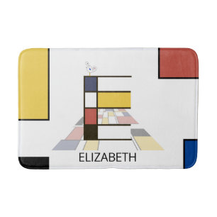 Ongelooflijk neoplasticisme Art Monogram. Brief E Badmat