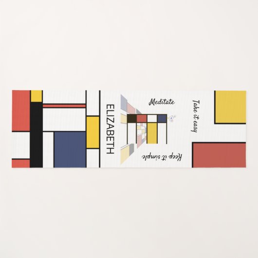 Ongelooflijk neoplasticisme Art Monogram. Brief E Yogamat (Voorkant (horizontaal))