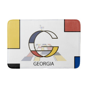 Ongelooflijk neoplasticisme Art Monogram. Brief G Badmat