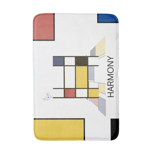 Ongelooflijk neoplasticisme Art Monogram. Brief H Badmat (Voorkant Verticaal)