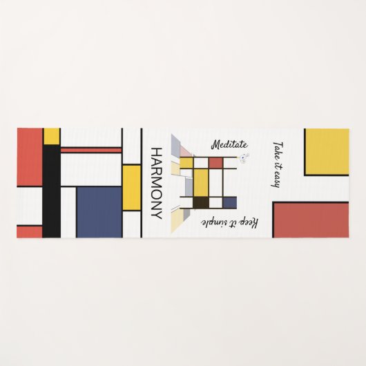 Ongelooflijk neoplasticisme Art Monogram. Brief H Yogamat (Voorkant (horizontaal))