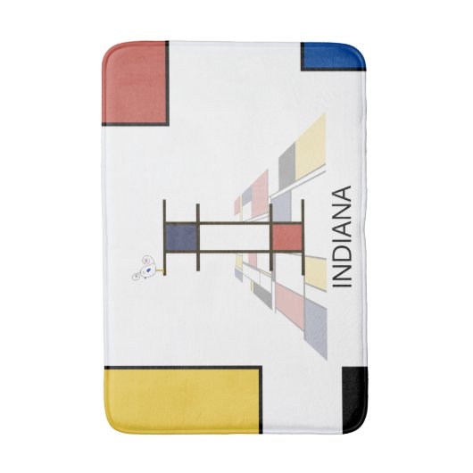 Ongelooflijk neoplasticisme Art Monogram. Brief I Badmat (Voorkant Verticaal)