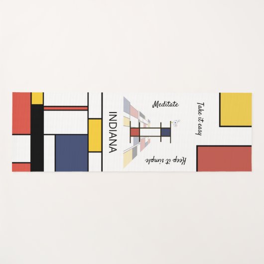 Ongelooflijk neoplasticisme Art Monogram. Brief I Yogamat (Voorkant (horizontaal))