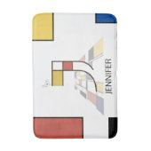 Ongelooflijk neoplasticisme Art Monogram. Brief J Badmat (Voorkant Verticaal)