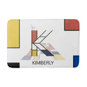 Ongelooflijk neoplasticisme Art Monogram. Brief K Badmat (Voorkant)