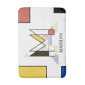 Ongelooflijk neoplasticisme Art Monogram. Brief M Badmat (Voorkant Verticaal)