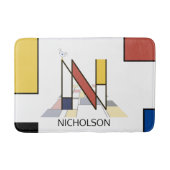 Ongelooflijk neoplasticisme Art Monogram. Brief N Badmat (Voorkant)