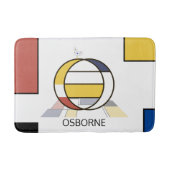 Ongelooflijk neoplasticisme Art Monogram. Brief O Badmat (Voorkant)