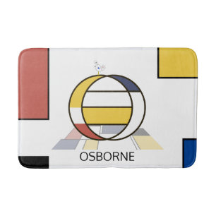 Ongelooflijk neoplasticisme Art Monogram. Brief O Badmat