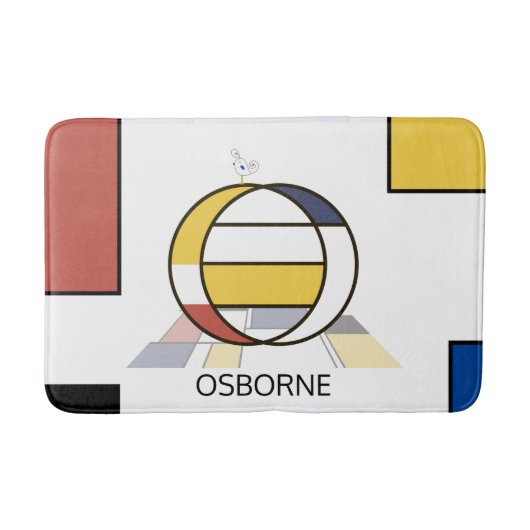 Ongelooflijk neoplasticisme Art Monogram. Brief O Badmat (Voorkant)