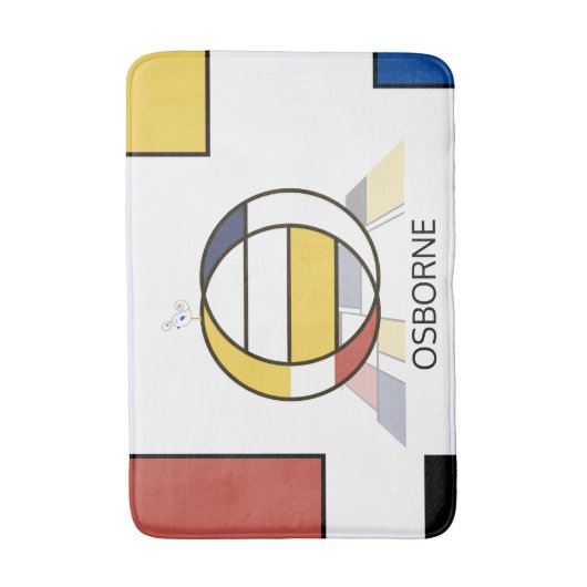 Ongelooflijk neoplasticisme Art Monogram. Brief O Badmat (Voorkant Verticaal)