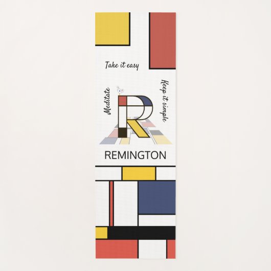 Ongelooflijk neoplasticisme Art Monogram. Brief R Yogamat (Voorkant)