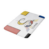 Ongelooflijk neoplasticisme Art Monogram. Brief S Badmat (Gekanteld)