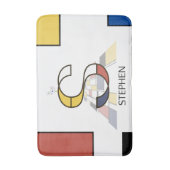 Ongelooflijk neoplasticisme Art Monogram. Brief S Badmat (Voorkant Verticaal)