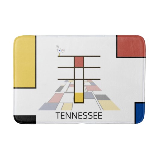 Ongelooflijk neoplasticisme Art Monogram. Brief T Badmat (Voorkant)