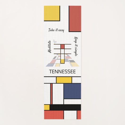 Ongelooflijk neoplasticisme Art Monogram. Brief T Yogamat (Voorkant)