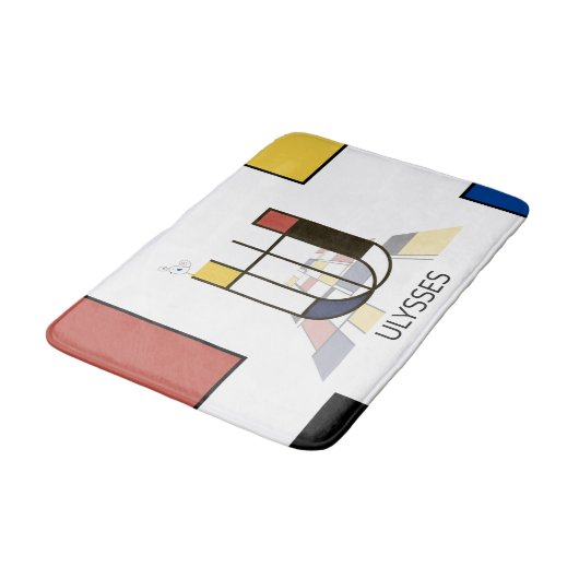 Ongelooflijk neoplasticisme Art Monogram. Brief U Badmat (Gekanteld)