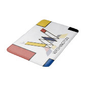 Ongelooflijk neoplasticisme Art Monogram. Brief W Badmat (Gekanteld)