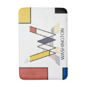 Ongelooflijk neoplasticisme Art Monogram. Brief W Badmat (Voorkant Verticaal)