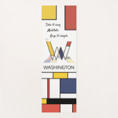 Ongelooflijk neoplasticisme Art Monogram. Brief W Yogamat (Voorkant)