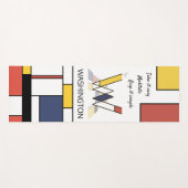 Ongelooflijk neoplasticisme Art Monogram. Brief W Yogamat (Voorkant (horizontaal))