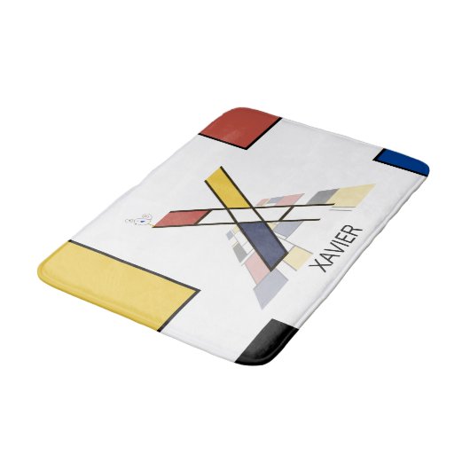 Ongelooflijk neoplasticisme Art Monogram. Brief X Badmat (Gekanteld)