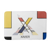 Ongelooflijk neoplasticisme Art Monogram. Brief X Badmat (Voorkant)