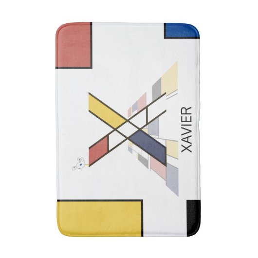 Ongelooflijk neoplasticisme Art Monogram. Brief X Badmat (Voorkant Verticaal)