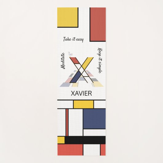 Ongelooflijk neoplasticisme Art Monogram. Brief X Yogamat (Voorkant)