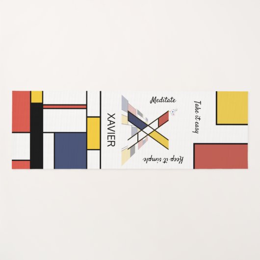 Ongelooflijk neoplasticisme Art Monogram. Brief X Yogamat (Voorkant (horizontaal))