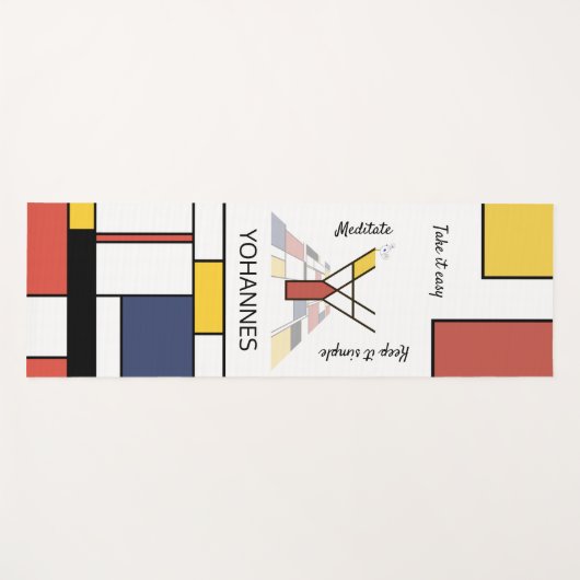 Ongelooflijk neoplasticisme Art Monogram. Brief Y Yogamat (Voorkant (horizontaal))
