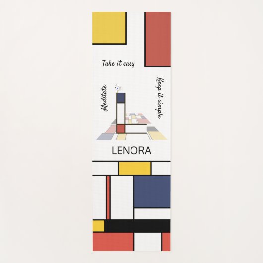 Ongelooflijk neoplasticisme Art Monogram. Letter L Yogamat (Voorkant)