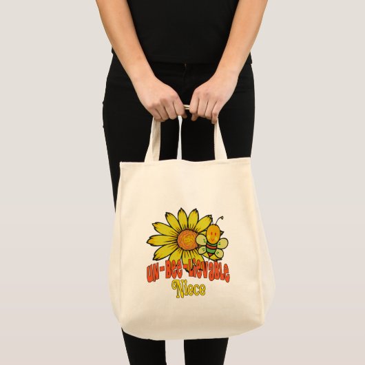 Ongelooflijk nichtbloemen en bijen tote bag (Voorkant (product))