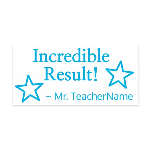 "Ongelooflijk resultaat!" + Tutor Name Rubber Stam Zelfinktende Stempel (Design)