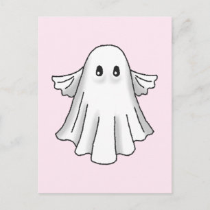 Ongelooflijk schattige Halloween-geest Feestdagenkaart