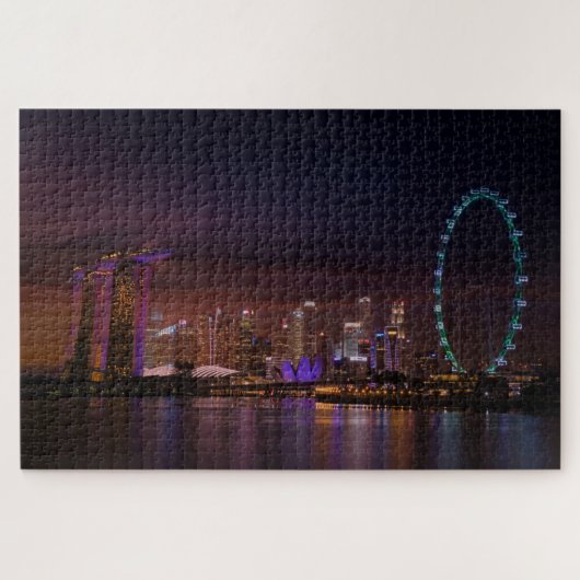 Ongelooflijk Singapore 's nachts Legpuzzel (Horizontaal)