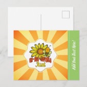 Ongelooflijk tante Sunflower en bijen Briefkaart (Voorkant / Achterkant)