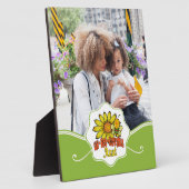 Ongelooflijk tante Sunflower en bijen Fotoplaat (Zijkant)