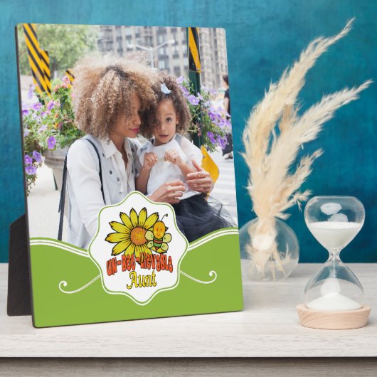 Ongelooflijk tante Sunflower en bijen Fotoplaat (Zijkant)