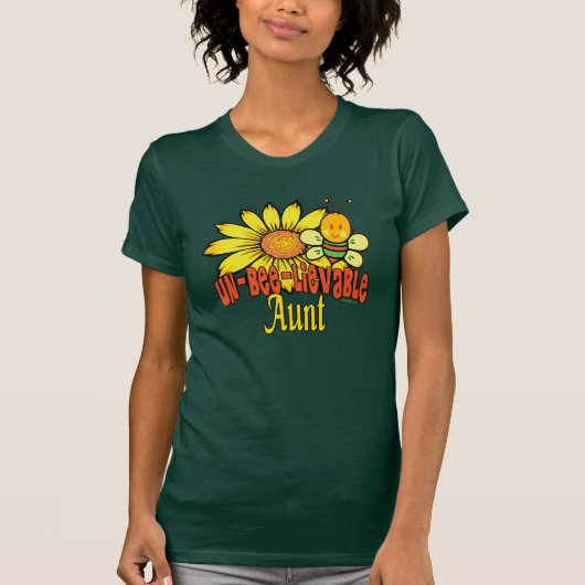 Ongelooflijk tante Sunflower en bijen T-shirt (Voorkant)