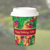 Ongelooflijk vrolijk rood en geel helenium papieren bekers