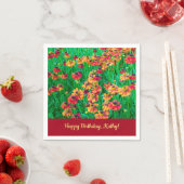 Ongelooflijk vrolijk rood en geel helenium servet (Insitu)