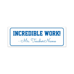 "ONGELOOFLIJK WERK!" Educator Rubber Stamp Zelfinktende Stempel