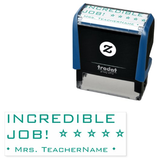 "ONGELOOFLIJK WERK!" Toewijzing Grading Rubber Sta Zelfinktende Stempel (In situ)