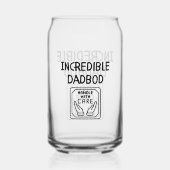 Ongelooflijke Dadbod, omgaan met zorg Blikvorm Glas (Achterkant)