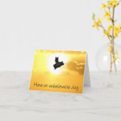 ongelooflijke dag - vliegend varken notecard kaart (Gele Bloem)