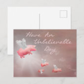 Ongelooflijke dag voor vliegende varkens briefkaart (Voorkant / Achterkant)