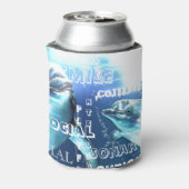Ongelooflijke Dolphins Typografie Blikjeskoeler (Blikje Achterkant)